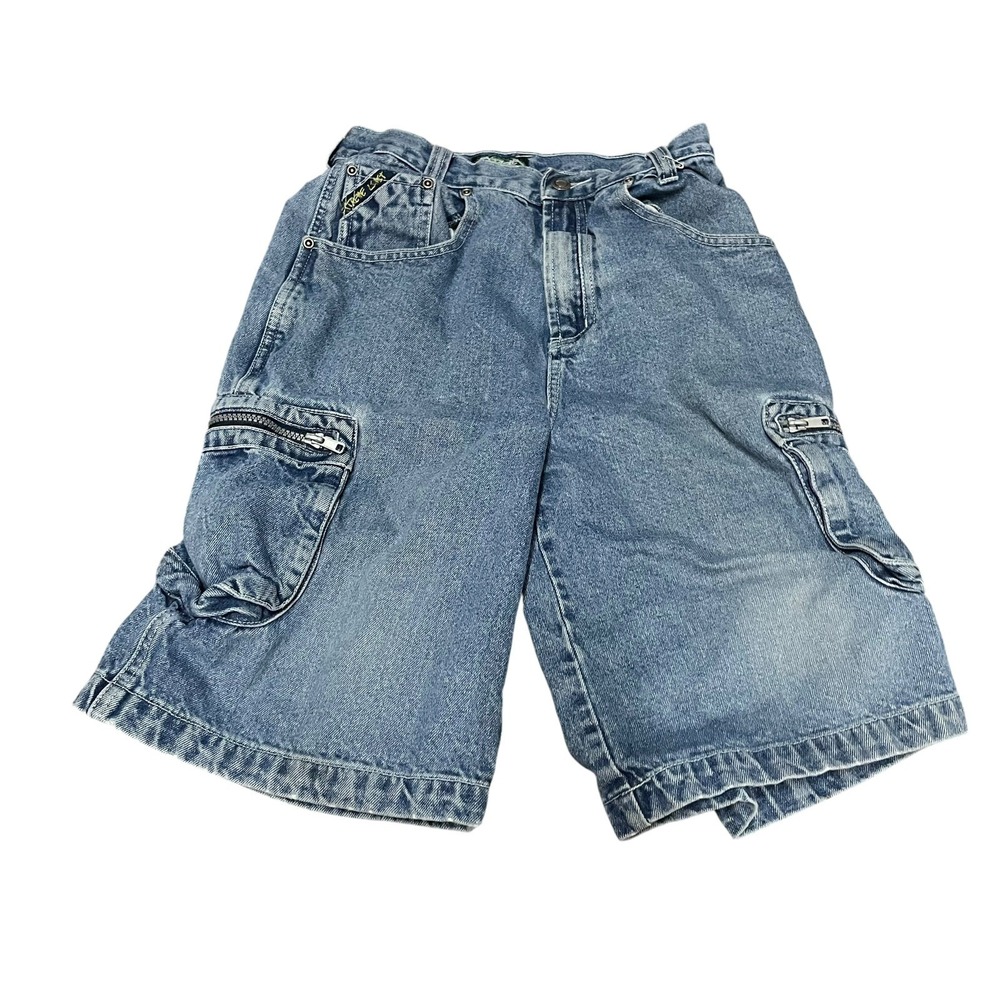 Vintage Y2K Extreme Limit‎ Jorts Baggy Jean Shorts Youth Size 16 Denim 2000s 90s